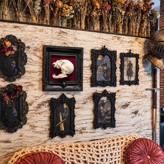 Anatomically Correct Vampire Skull in Gothic Frame - Horror Collector's Art — styled product image in the Gothic Rose Gallery